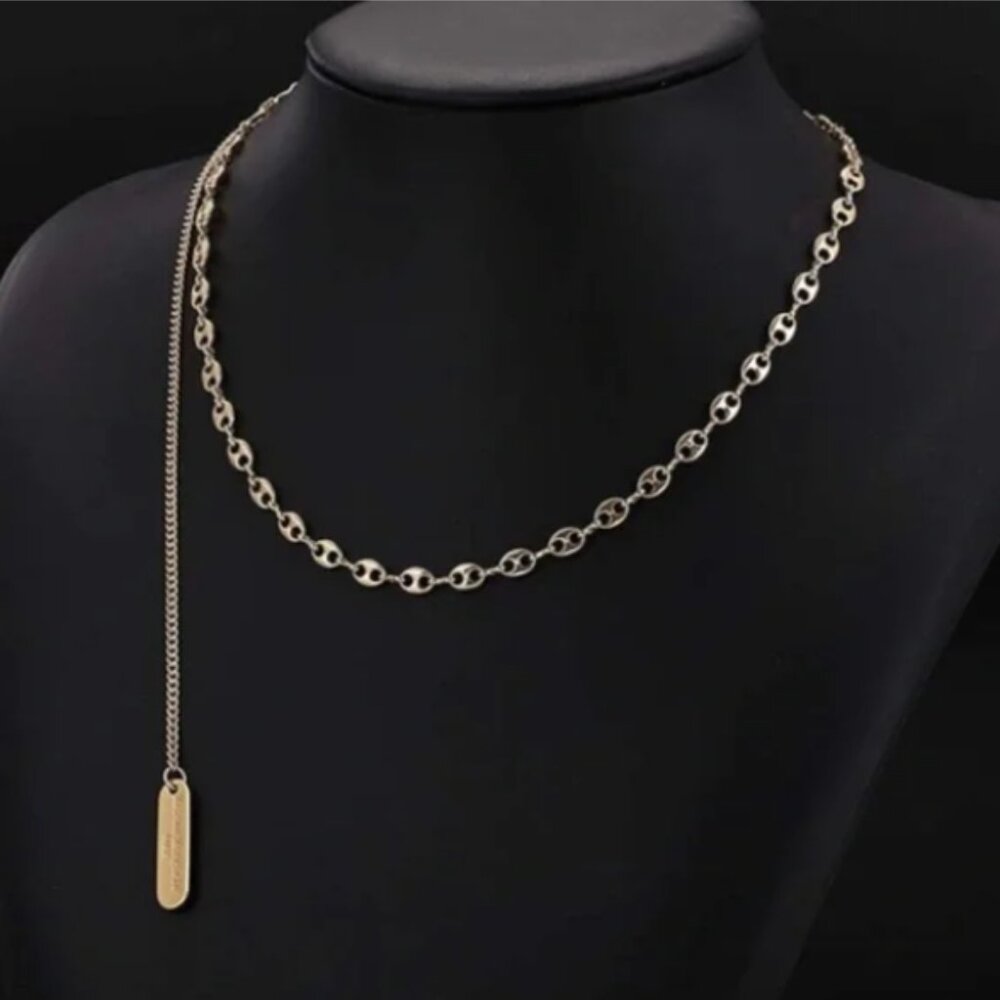 Maison Margiela Paris collection 14k gold chain link necklace